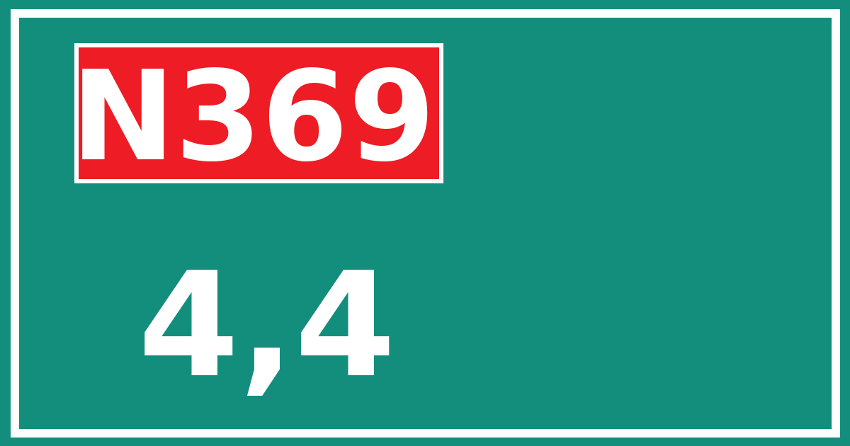 Hectometerbord N369 4,4
