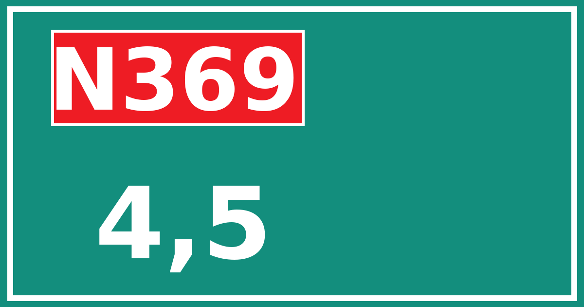 Hectometerbord N369 4,5