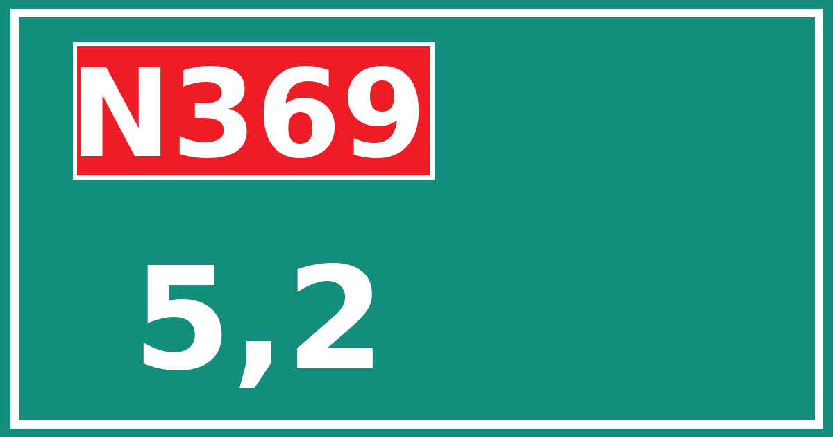 Hectometerbord N369 5,2