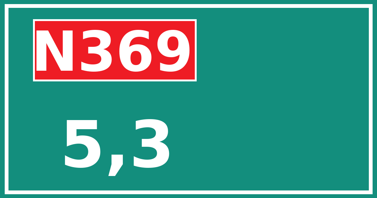 Hectometerbord N369 5,3