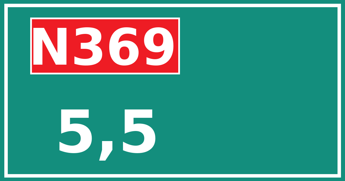 Hectometerbord N369 5,5