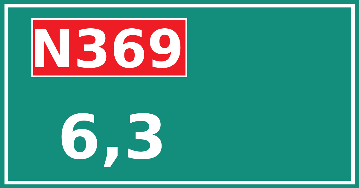 Hectometerbord N369 6,3