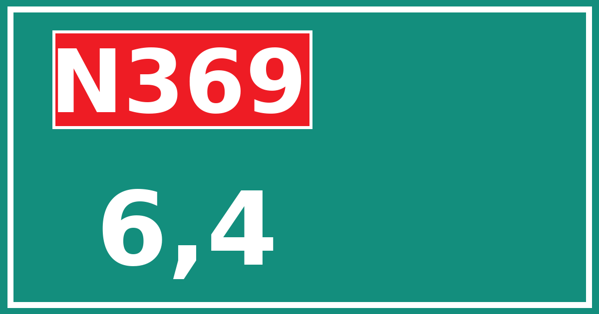 Hectometerbord N369 6,4