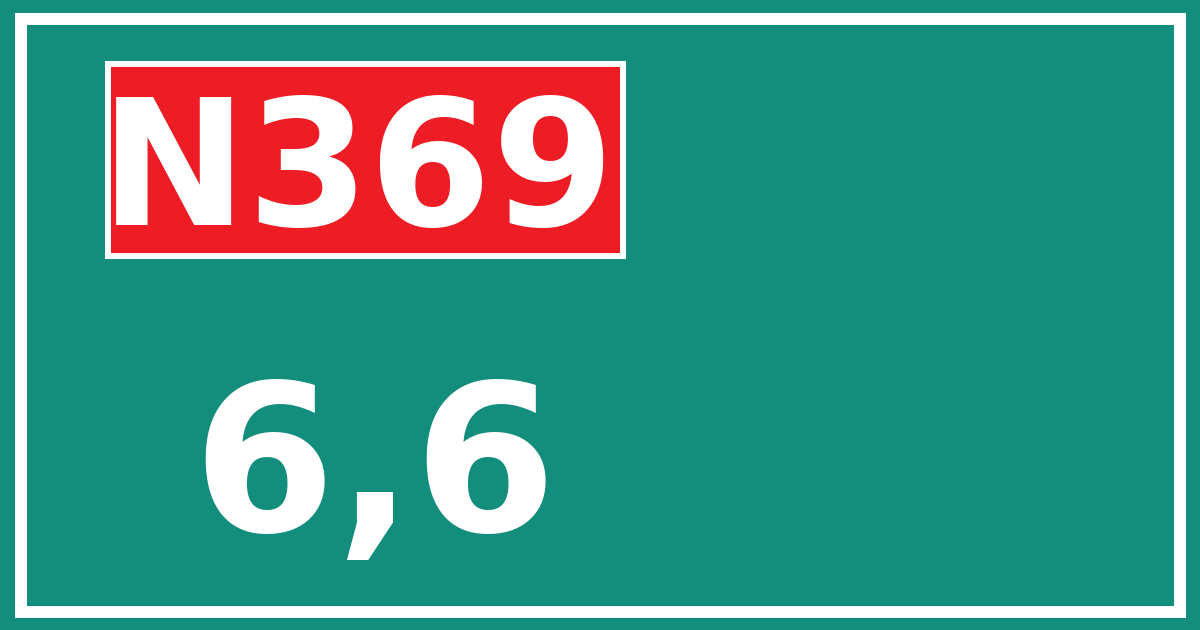 Hectometerbord N369 6,6