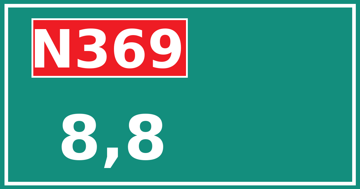 Hectometerbord N369 8,8