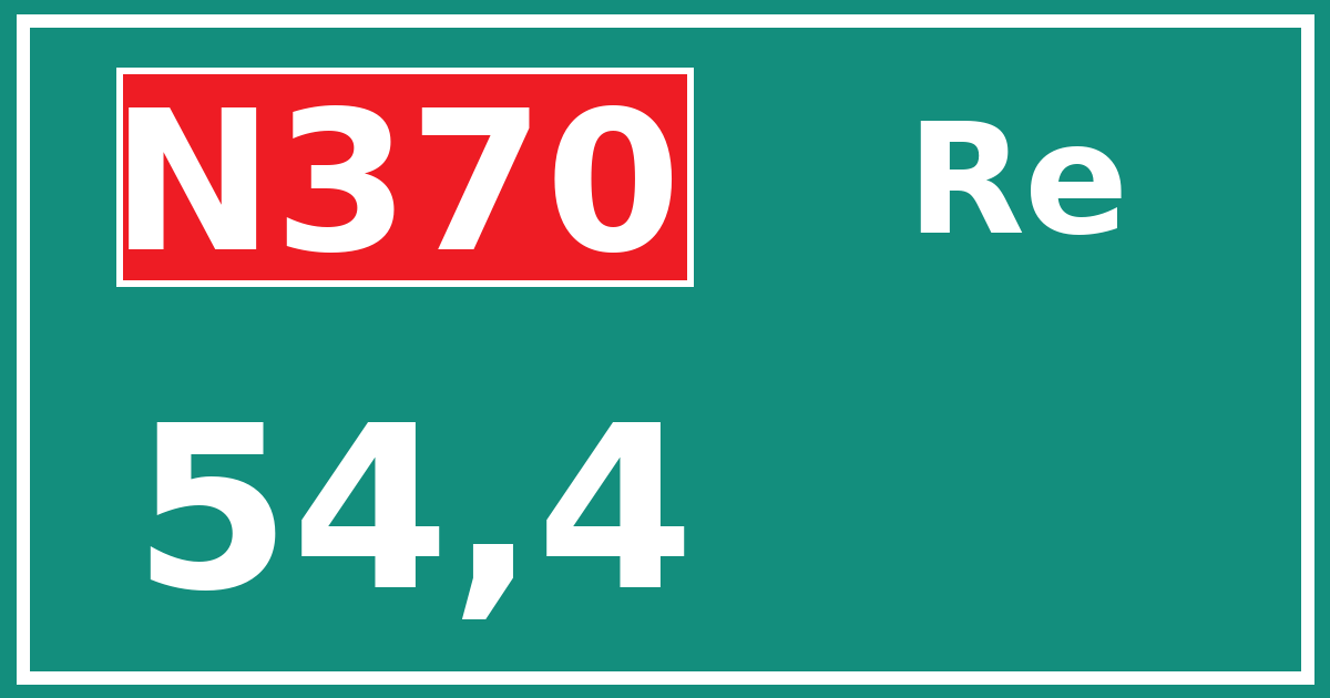 Hectometerbord N370 54,4 zijde Re