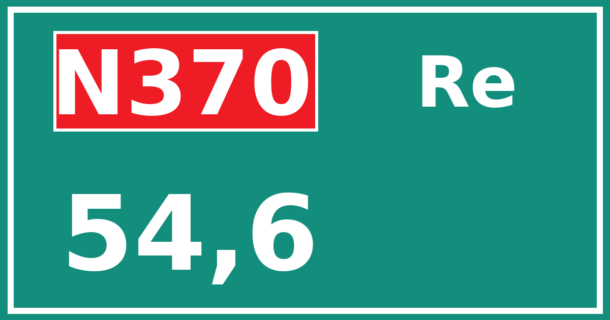 Hectometerbord N370 54,6 zijde Re