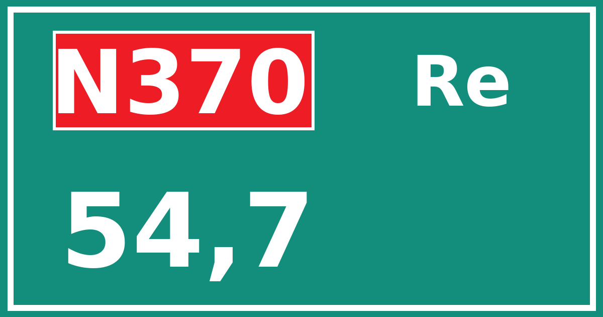 Hectometerbord N370 54,7 zijde Re