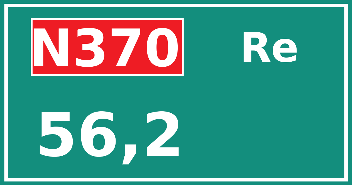 Hectometerbord N370 56,2 zijde Re