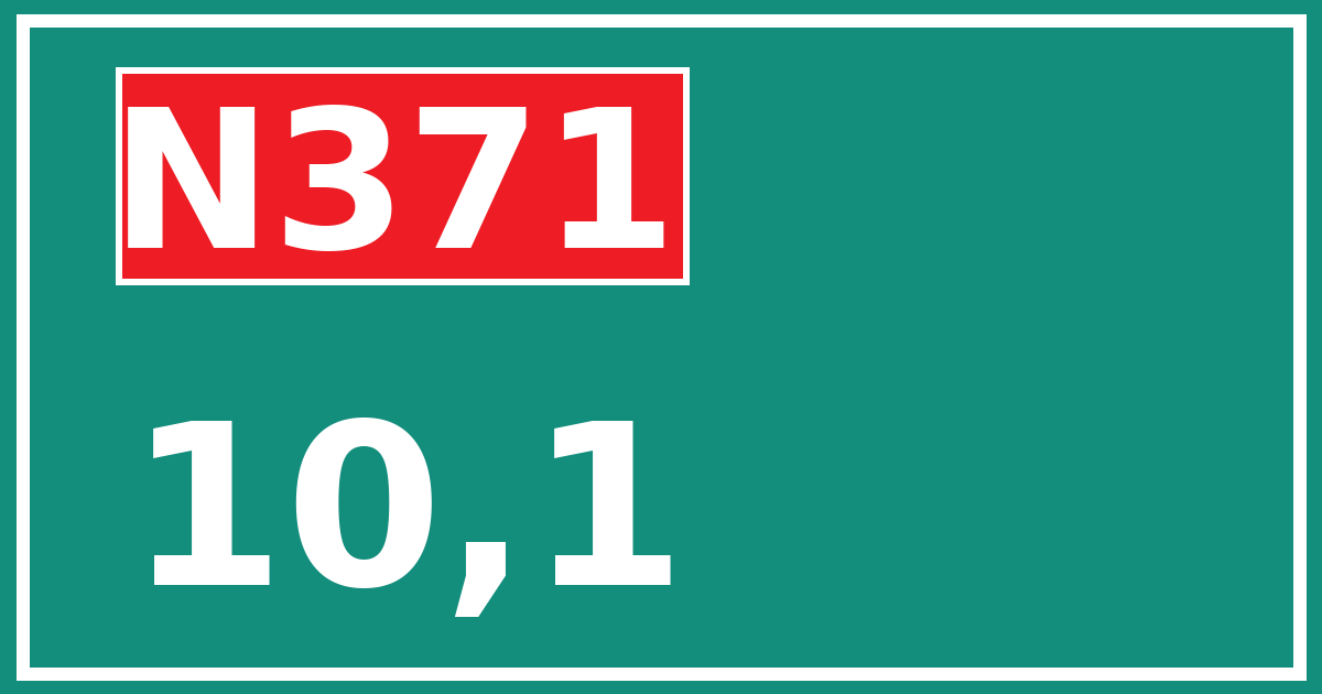 Hectometerbord N371 10,1