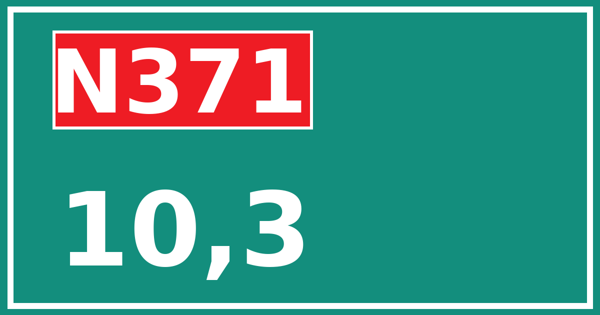 Hectometerbord N371 10,3