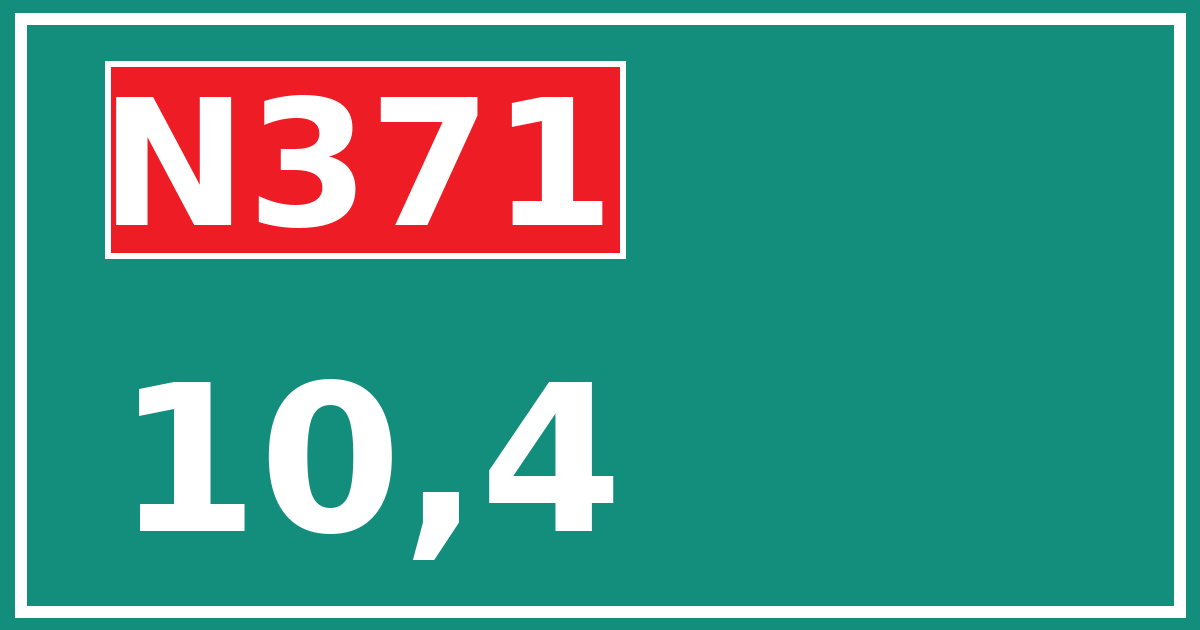 Hectometerbord N371 10,4