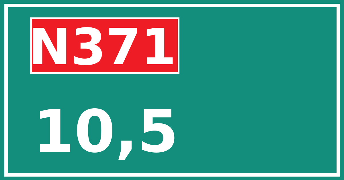 Hectometerbord N371 10,5