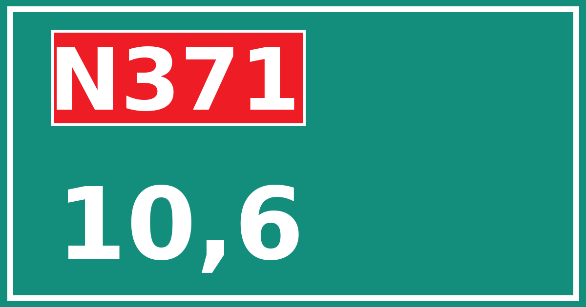Hectometerbord N371 10,6