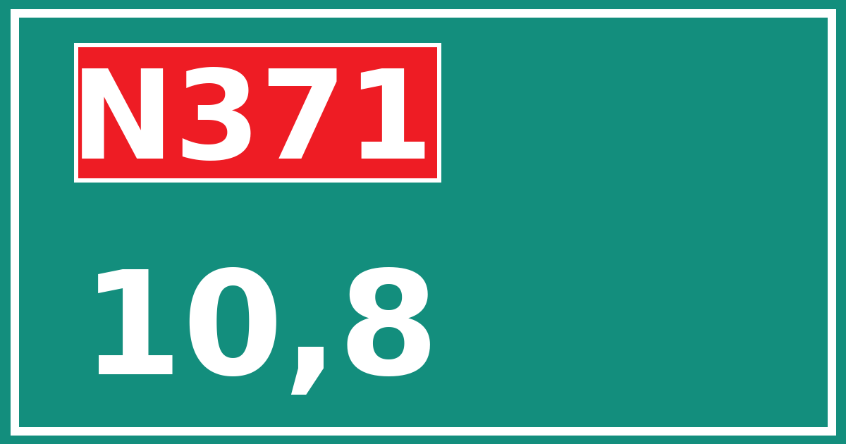 Hectometerbord N371 10,8