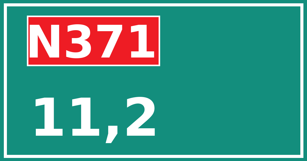 Hectometerbord N371 11,2