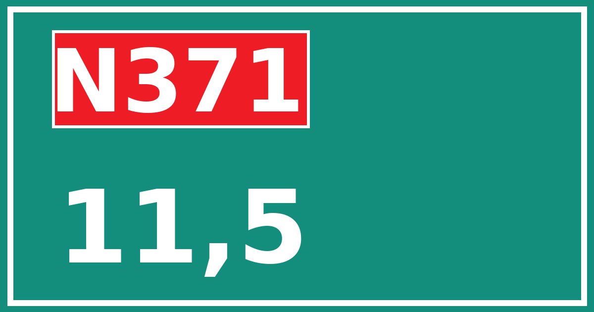 Hectometerbord N371 11,5