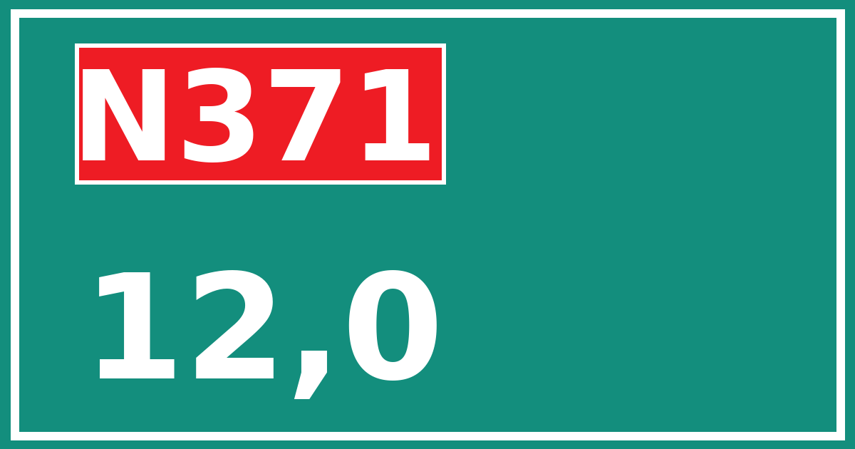 Hectometerbord N371 12,0