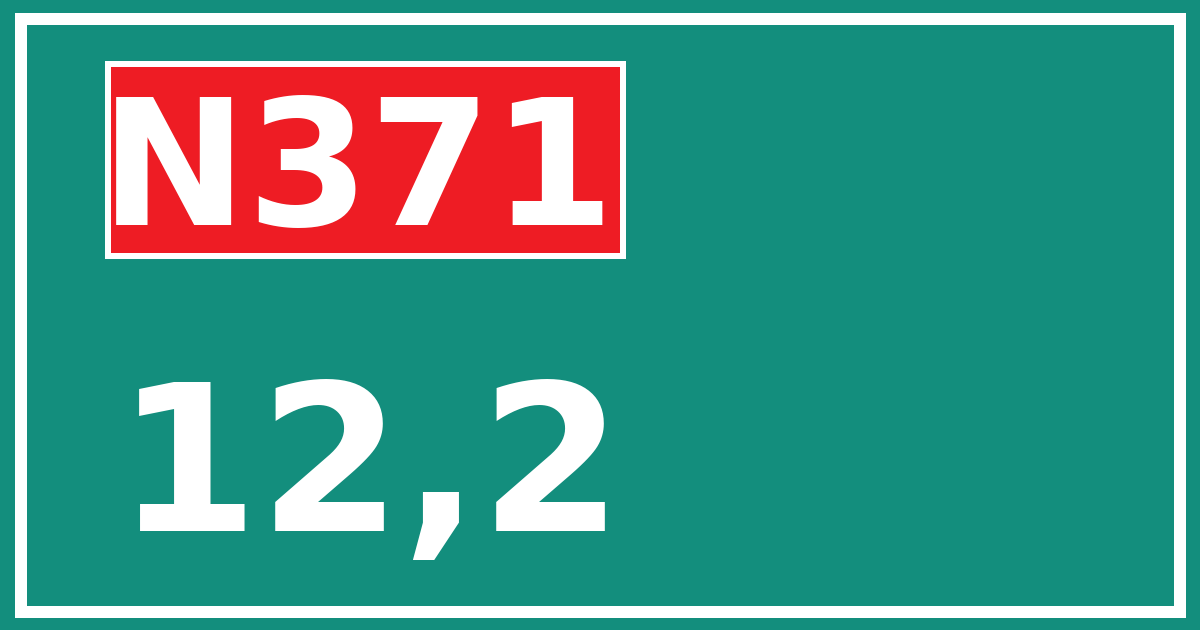 Hectometerbord N371 12,2
