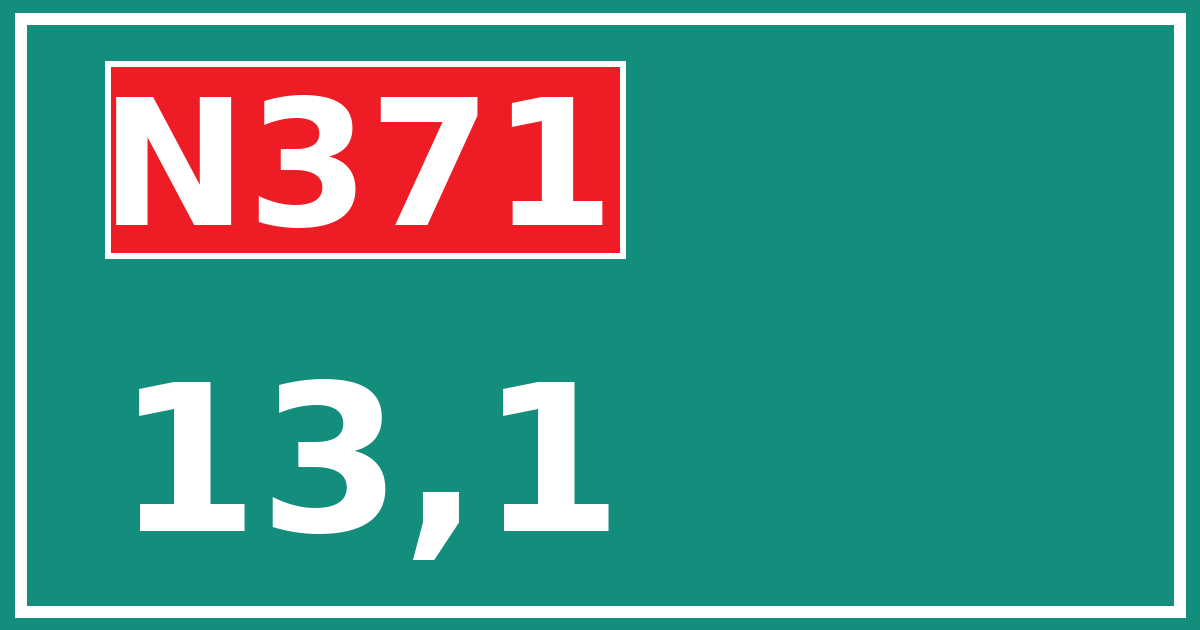 Hectometerbord N371 13,1