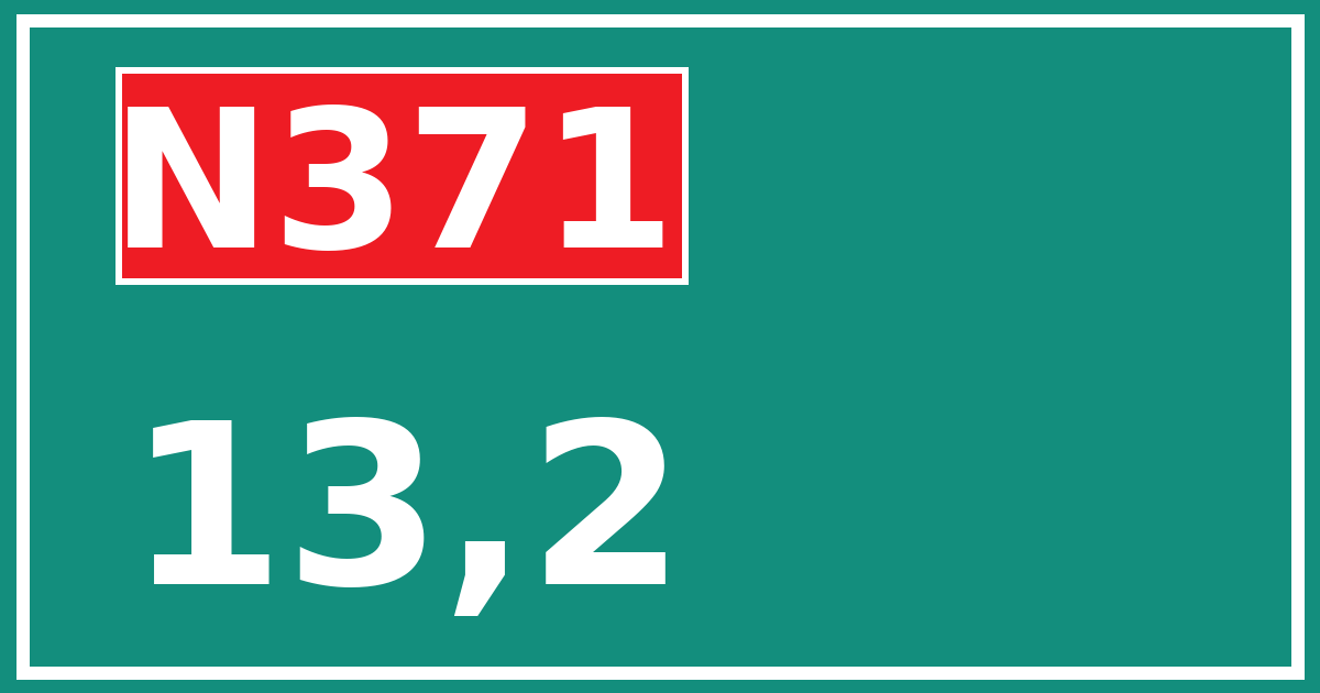 Hectometerbord N371 13,2