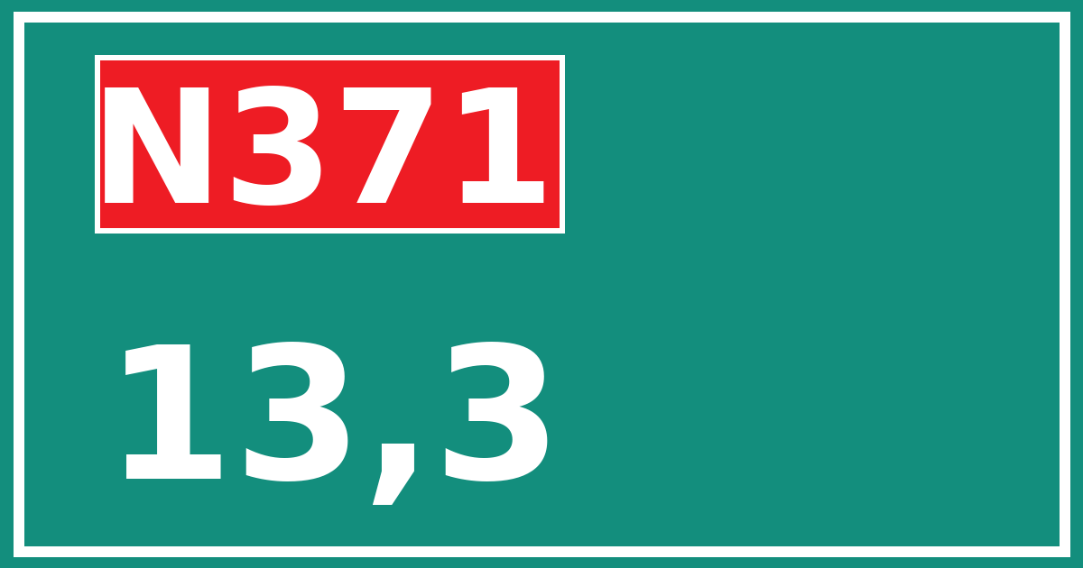 Hectometerbord N371 13,3