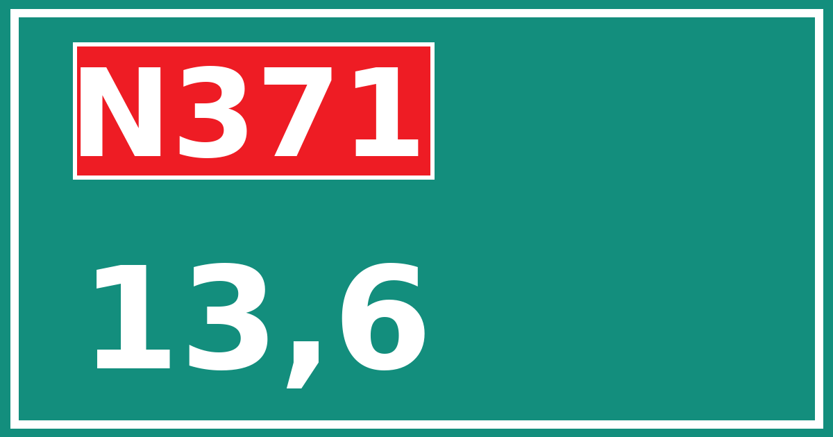 Hectometerbord N371 13,6