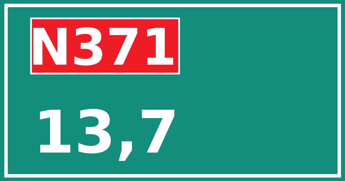 Hectometerbord N371 13,7