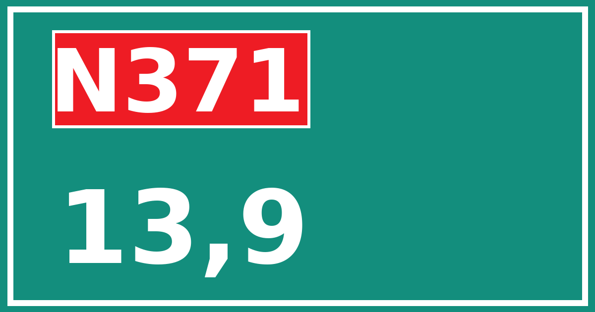 Hectometerbord N371 13,9