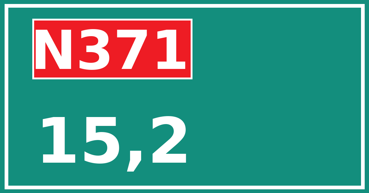 Hectometerbord N371 15,2