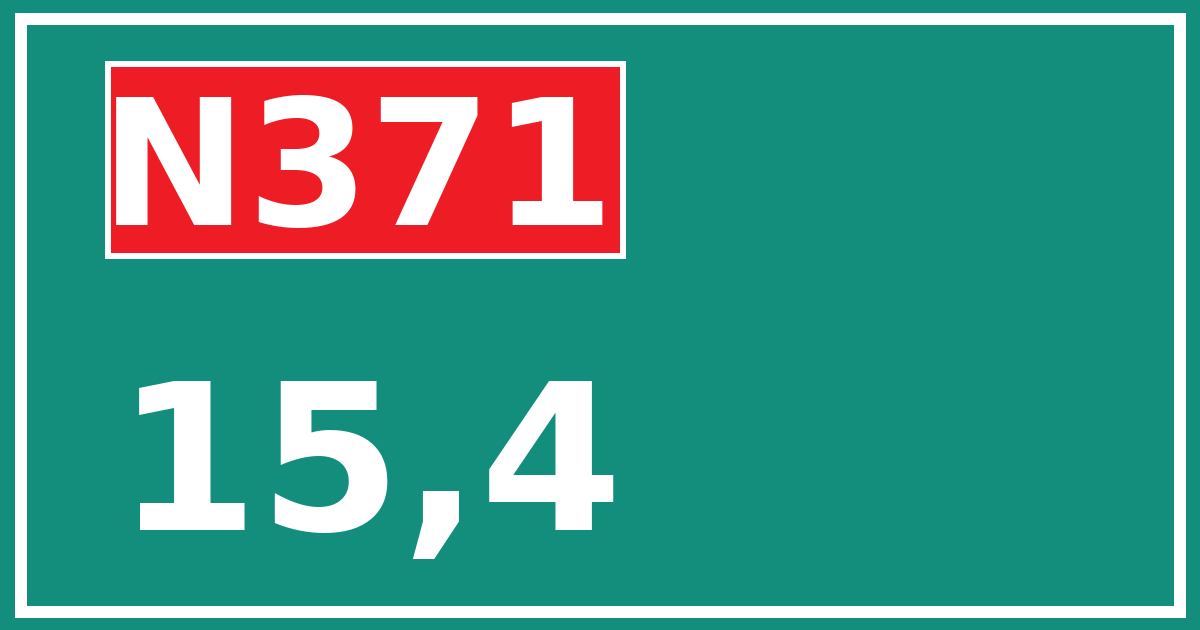 Hectometerbord N371 15,4