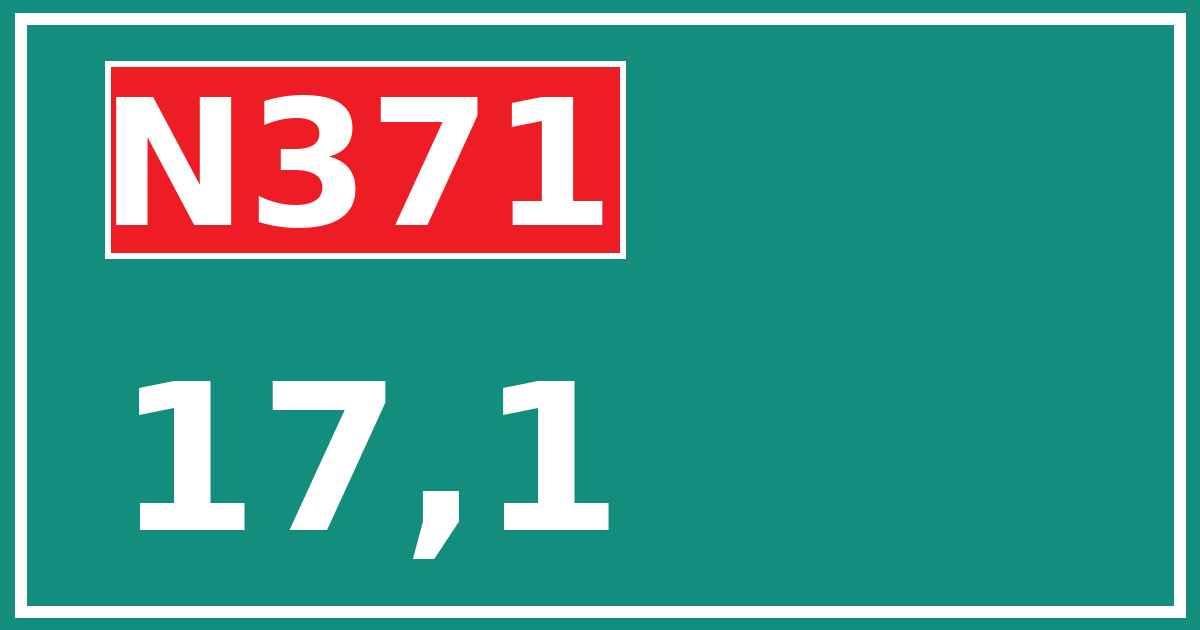 Hectometerbord N371 17,1