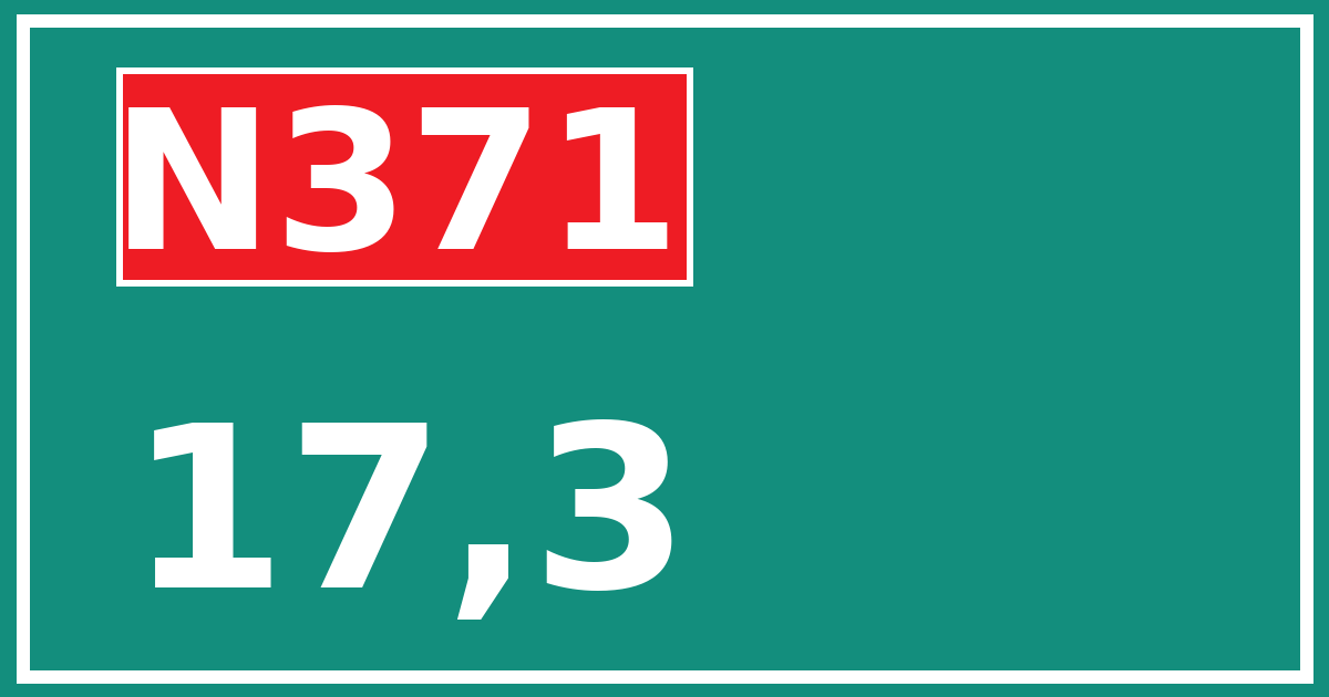 Hectometerbord N371 17,3