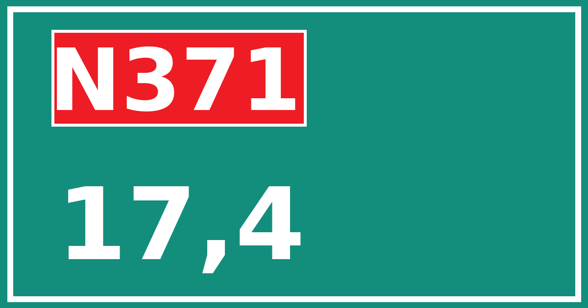 Hectometerbord N371 17,4
