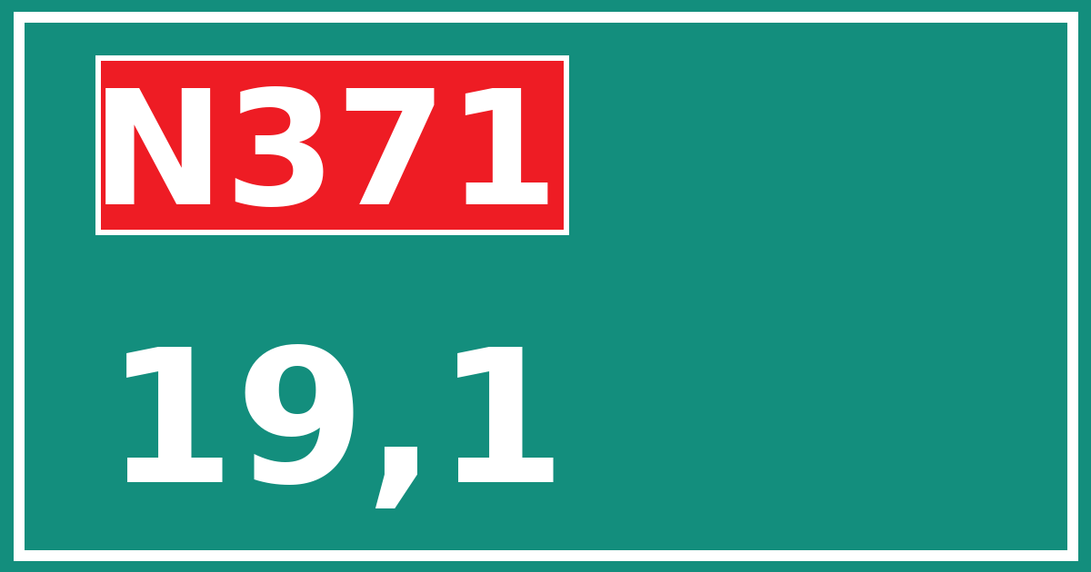 Hectometerbord N371 19,1