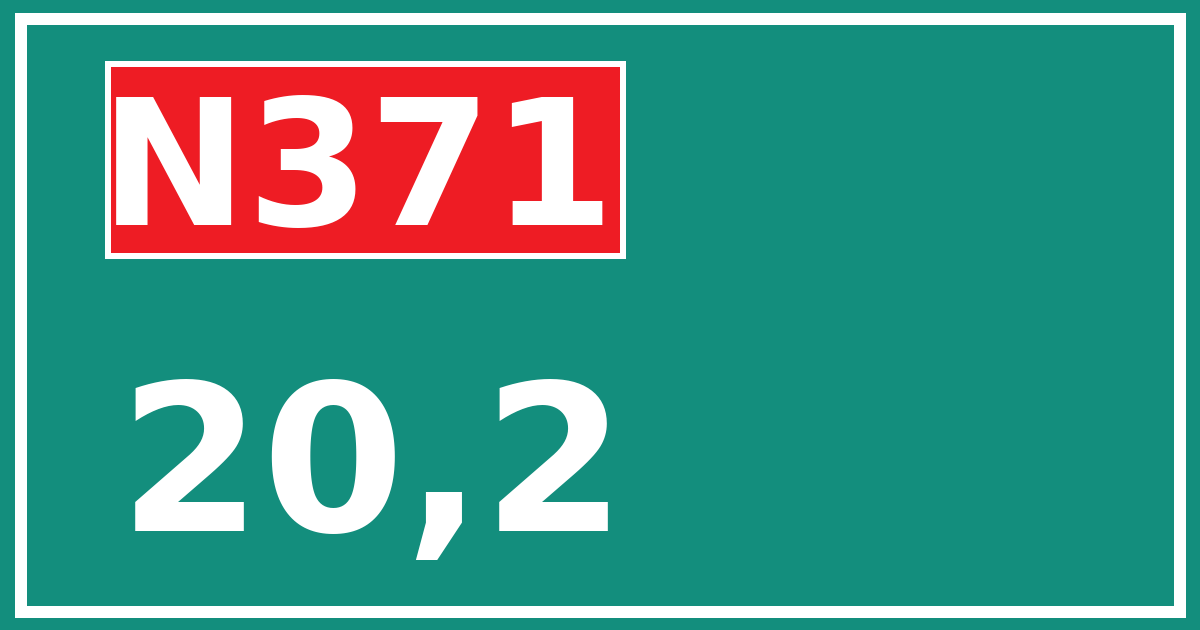 Hectometerbord N371 20,2