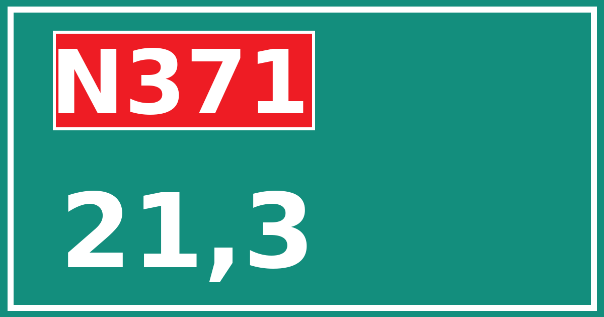 Hectometerbord N371 21,3