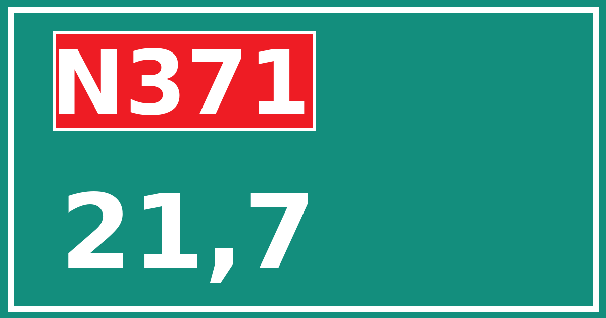 Hectometerbord N371 21,7