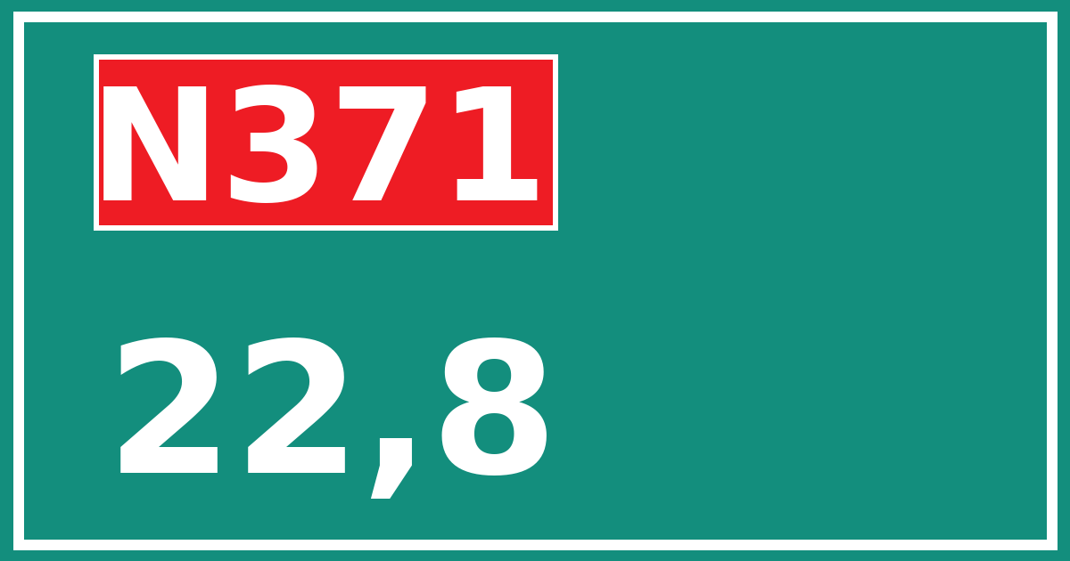 Hectometerbord N371 22,8