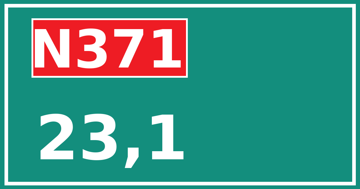 Hectometerbord N371 23,1
