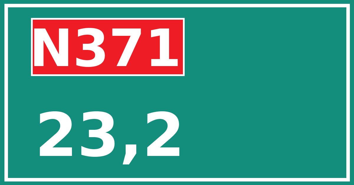 Hectometerbord N371 23,2