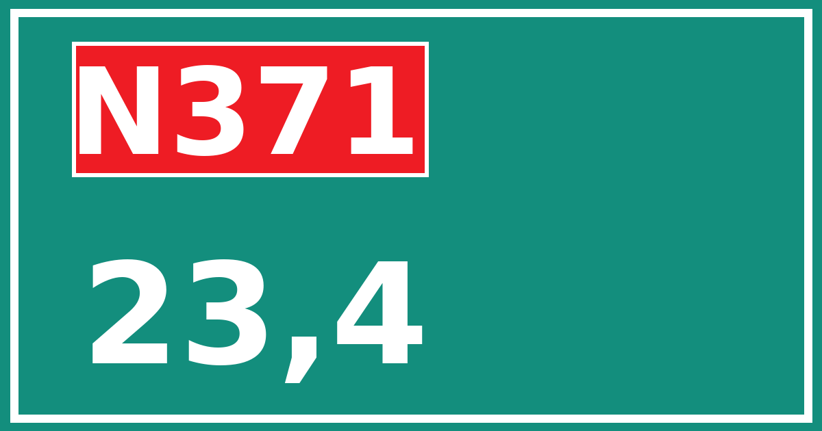 Hectometerbord N371 23,4