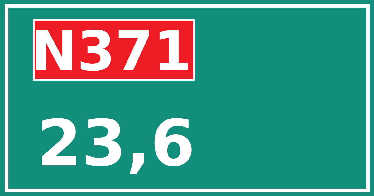 Hectometerbord N371 23,6