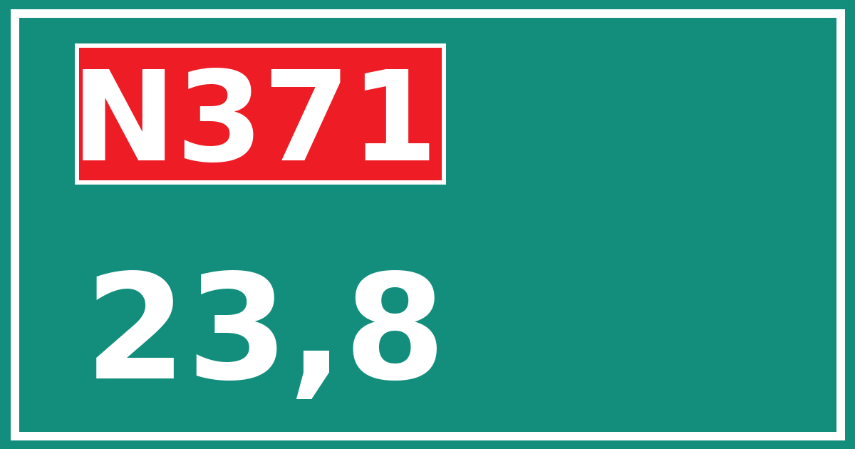 Hectometerbord N371 23,8