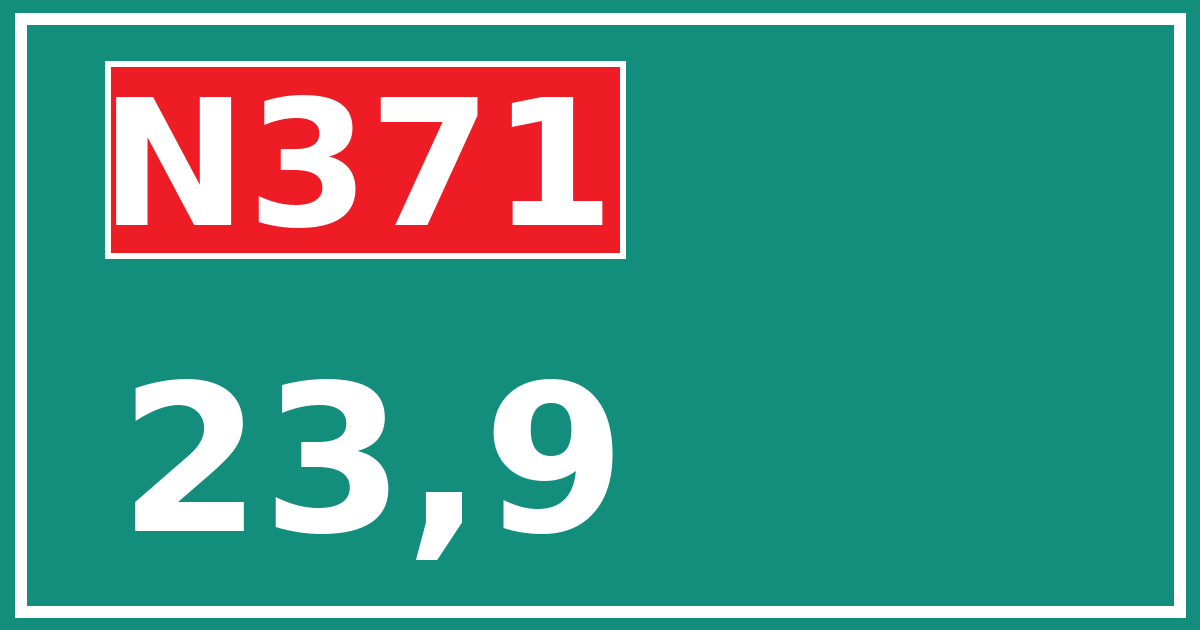 Hectometerbord N371 23,9