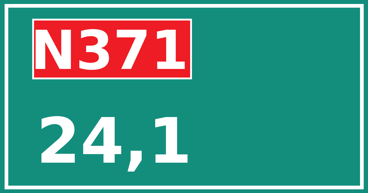 Hectometerbord N371 24,1