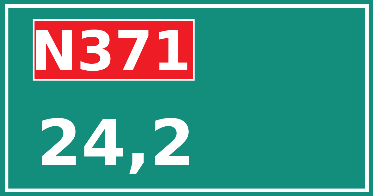 Hectometerbord N371 24,2