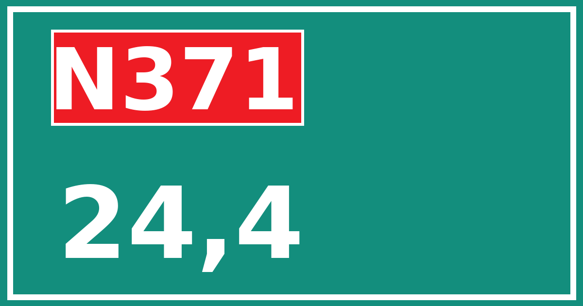 Hectometerbord N371 24,4