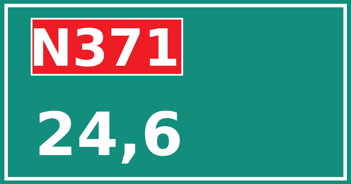 Hectometerbord N371 24,6