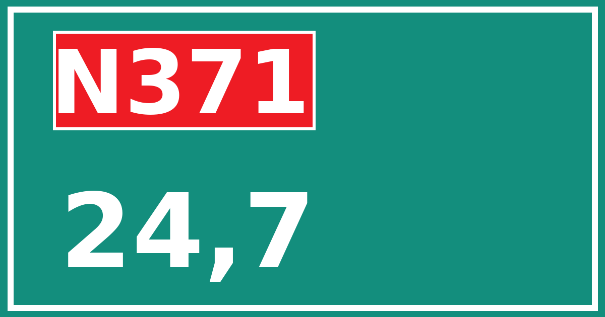 Hectometerbord N371 24,7